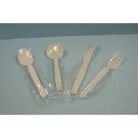 GOLDMAX Goldmax Individually Wrapped Cutlery Medium Weight White Fork, PK1000 22551